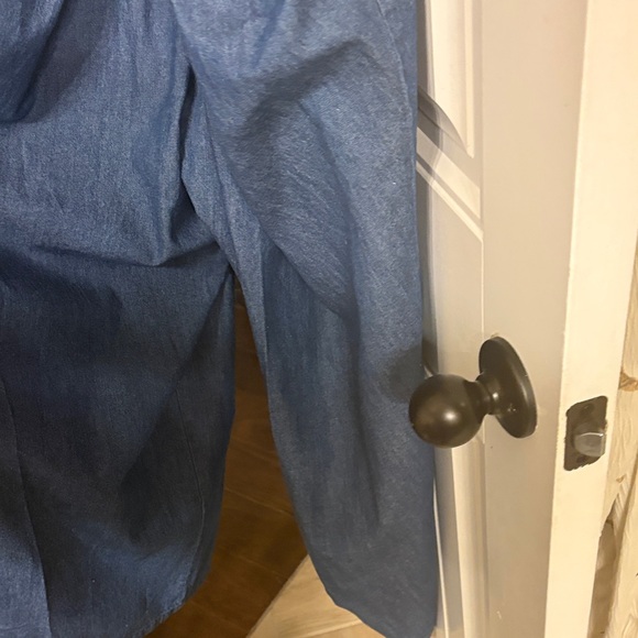 Eloquii Dark Indigo Denim Jumpsuit - Picture 3 of 6